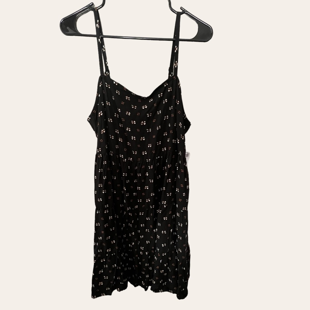Old Navy | Black Spaghetti Strap Sundress with Dot/Floral Design | Size L | NWT